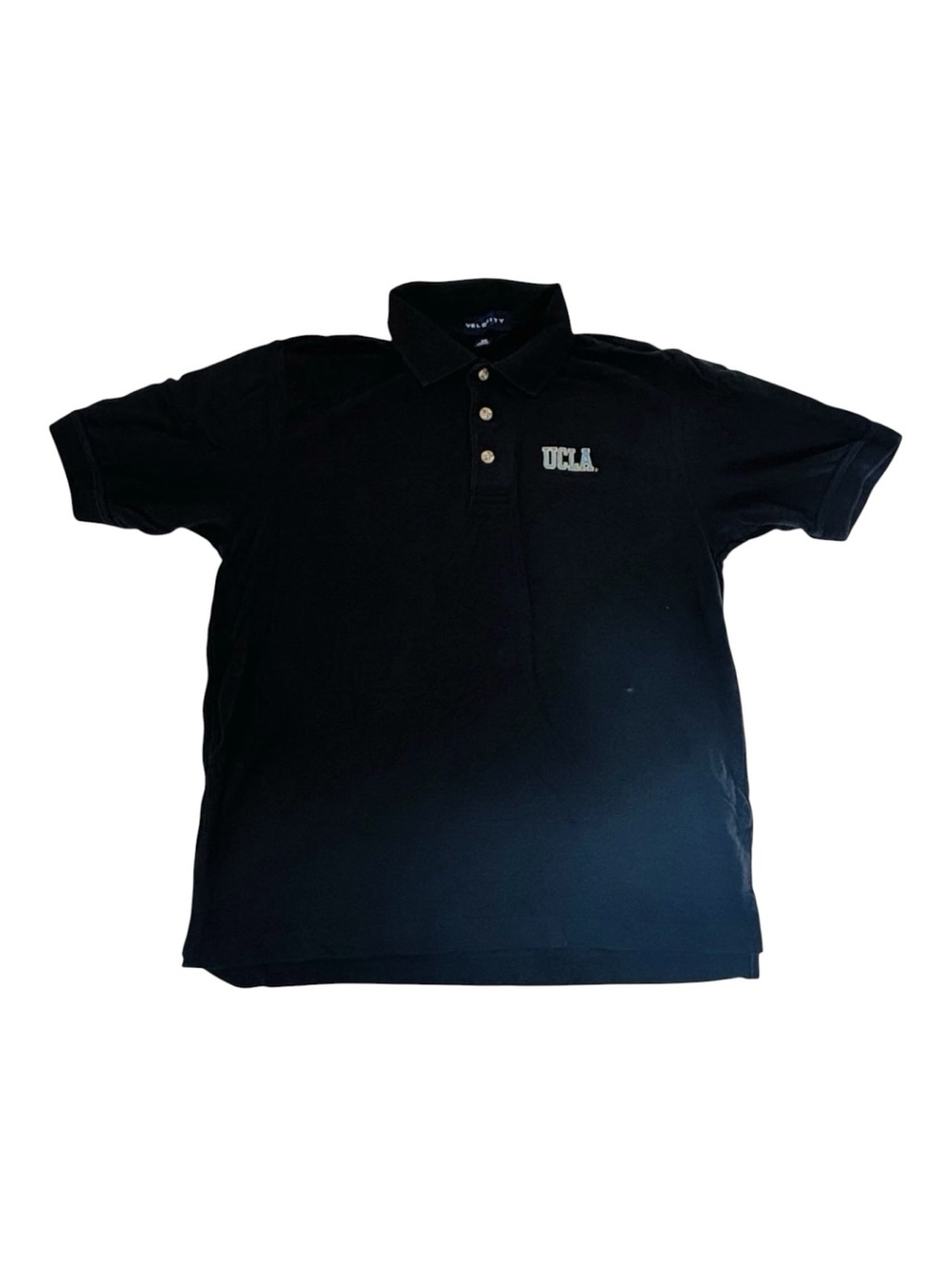 UCLA Bruins Polo Shirt Men Size Medium By Velocity University Los Angeles Black